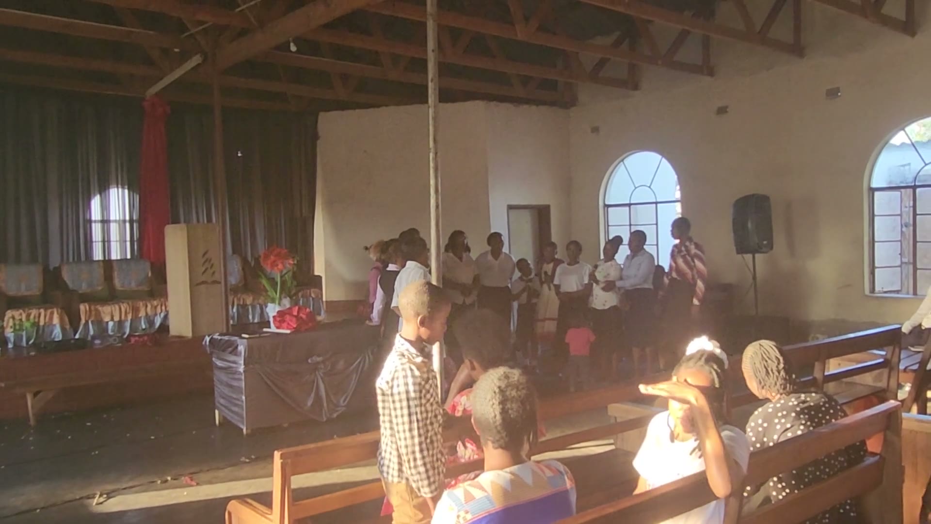 Grace Note singing Tinoimbira Jesu at the worship service